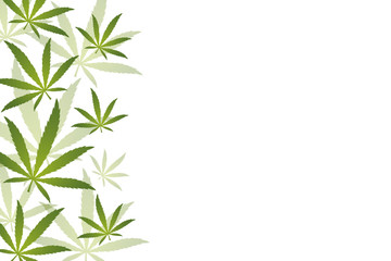 background with green cannabis leaves vector illustration EPS10