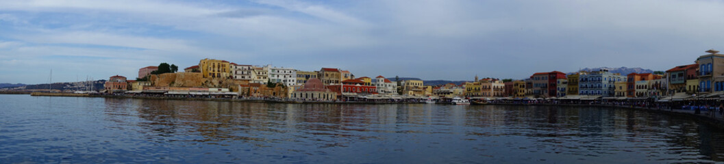 Photo of picturesque old town of Chania, Crete island, Greece