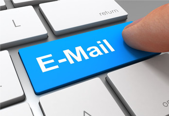 Fototapeta premium email push button concept 3d illustration