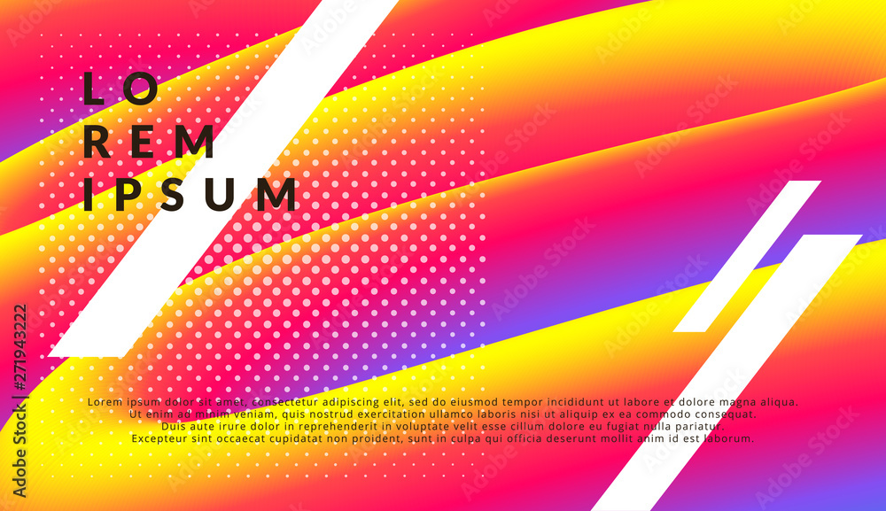 Poster vector abstract color stylish modern background image with wave, gradient fill, web banner template
