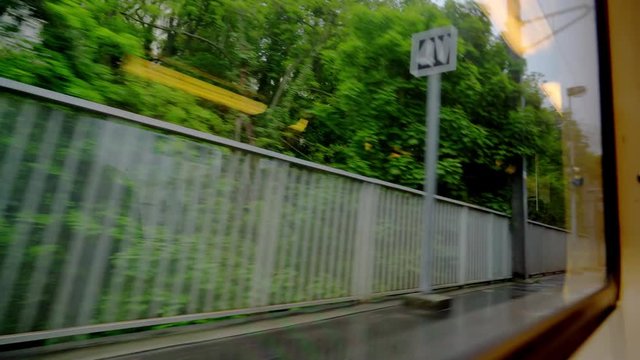 Driving By Train From Paris To Versailles, France - neutral version