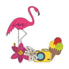 summer beach and vacation cartoons