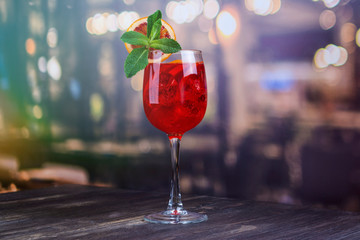 Italian Aperol Spritz cocktail