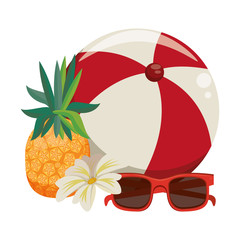 summer beach and vacation cartoons