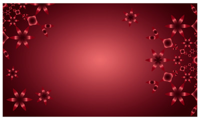 Simply beautiful spring and summer red vector mandala background