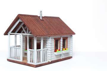 model layout of a wooden house