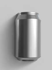 12 oz alloy beer or soda can. Realistic 3D render.