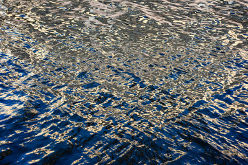 Bright glowing beautiful water surface