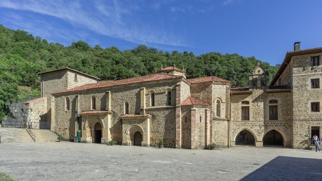Santo Toribio de Liebana cloister, Potes, Cantabria, Spain, Europe