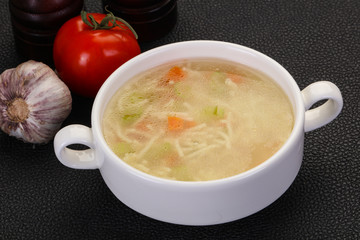 Chicken soup with noodles