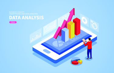 Isometric smartphone online data analysis