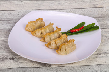 Japanese traditional cuisine Gyoza dumplings