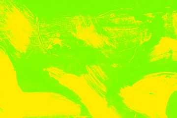 yellow green paint background texture with grunge brush strokes