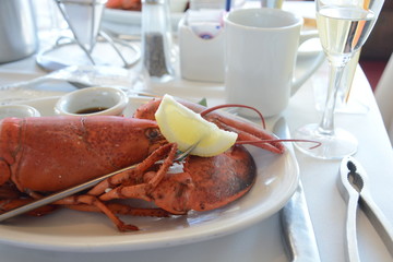 lobster in restaurant