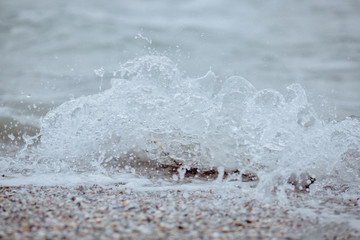 Spray from the waves