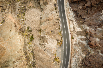 Aerial view of summer road and free space for your decoration. 