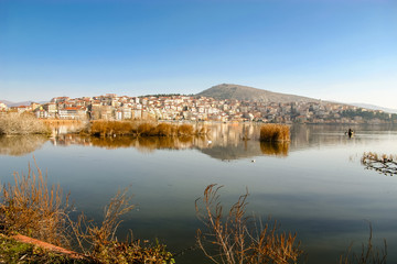 Fototapeta premium Kastoria city with view from the lake 