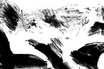 black white paint background texture with grunge brush strokes
