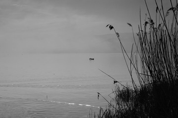 Fishing boat at Kastoria lake