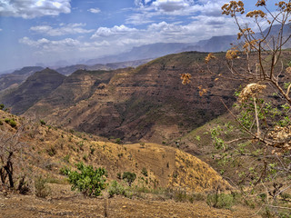 The beauty of a mountainous landscape in northern Ethiopia