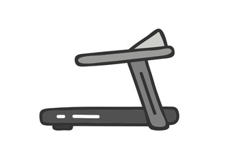 treadmill icon for mobile concept and web apps icon. Transparent outline, thin line water bottle icon for website design and mobile, app development