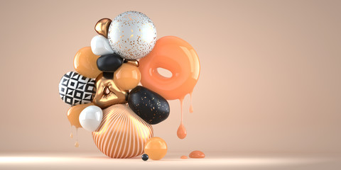 Fototapeta premium abstract background a nice sphere and geometry