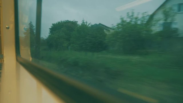 Driving By Train From Paris To Versailles, France - graded clip