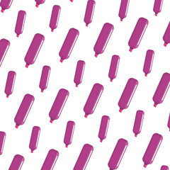 school highlighter pen pattern vector illustration