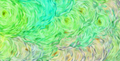 Abstract watercolor background. Colorful texture. Oil painting style. Fine art. Visionary surreal artwork. Mixed media. Graphic design. Unique pattern. Bright and warm artistic wallpaper.