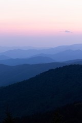 Sunset in the Great Smoky Mountain National Park (vertical)