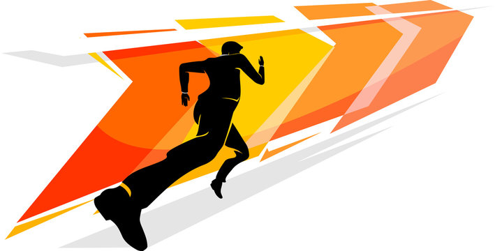 Движение первых творчество проекты Geometric Runner Зображення - огляд 6,594 Стокові фото, векторні зображення й ві