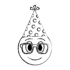smiley emoji party hat
