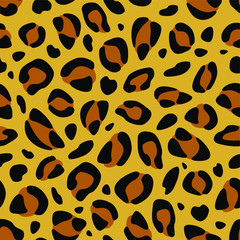 Fototapeta na wymiar Leopard print vector seamless pattern.Animal print.