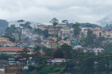Fototapeta premium The beautiful city on the mountain in Dalat, Vietnam