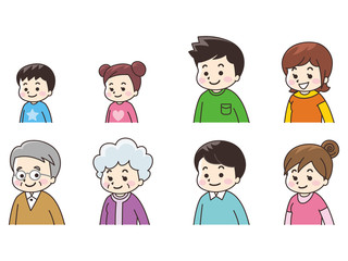 老若男女の人々