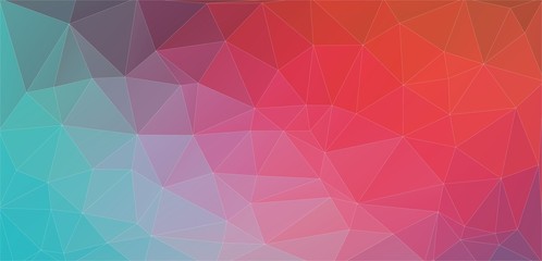 Flat Horizontal Multicolor triangle background - Vector Eps
