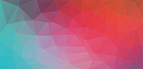 Foto auf Alu-Dibond Flat Horizontal Multicolor triangle background - Vector Eps © igor_shmel