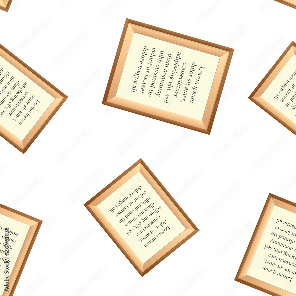 Poster vector image realistic frame for photography or painting. icon of a frame in a modern style seamless