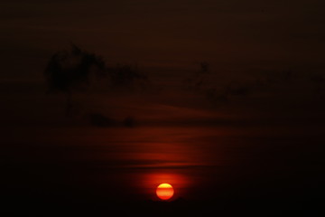 sunset over sea