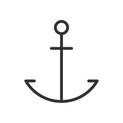 ship anchor outline ui web icon. anchor vector icon for web, mobile and user interface design isolated on white background