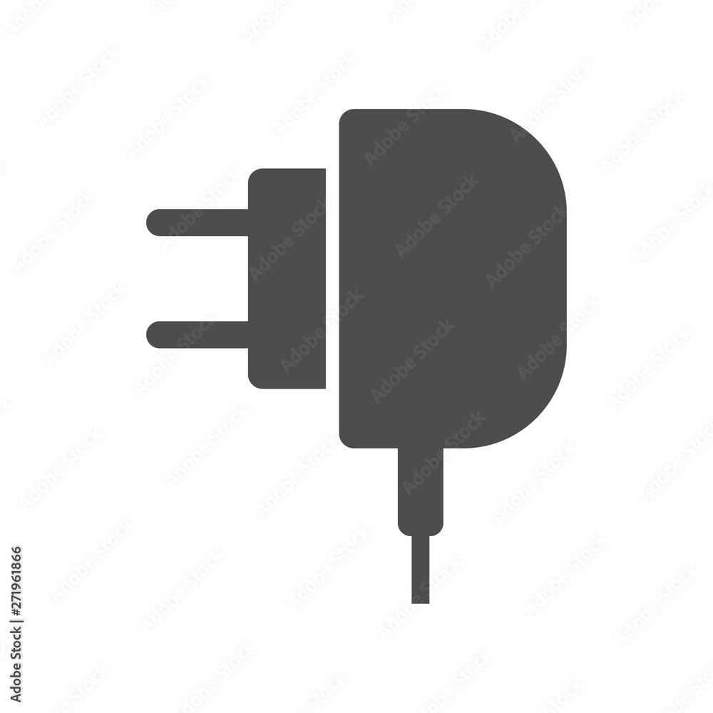 Poster mobile charger for smartphones and simple mobile phones. vector icon isolated on white background. w