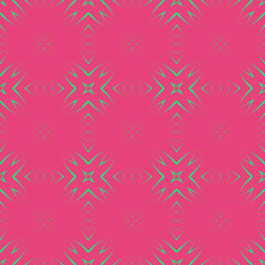 Pink and green floral beauty flat pattern