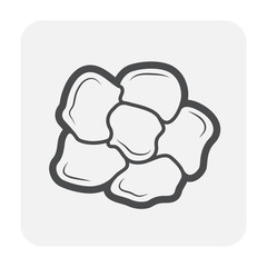 Cobblestone or stone slab vector icon. Architectural material for exterior and outdoor for construction or lay on ground to create road, street, pavement, sidewalk, floor, path, footpath and walkway.