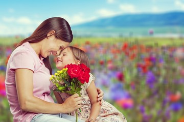 Happy Mother and daughter together