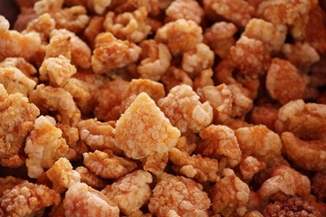 Fried pork skin delicious at street food