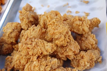 Fried chicken is delicious in street food