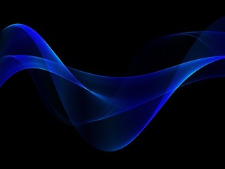 Abstract blue flow wave background