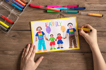 LGBT family drawing