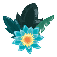 flower tropical leaves decoration