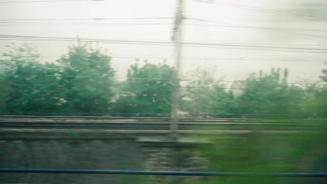 Driving By Train From Paris To Versailles, France - graded version